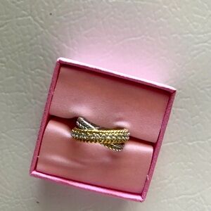 Judith Ripka Gold and Silver Braided Ring
